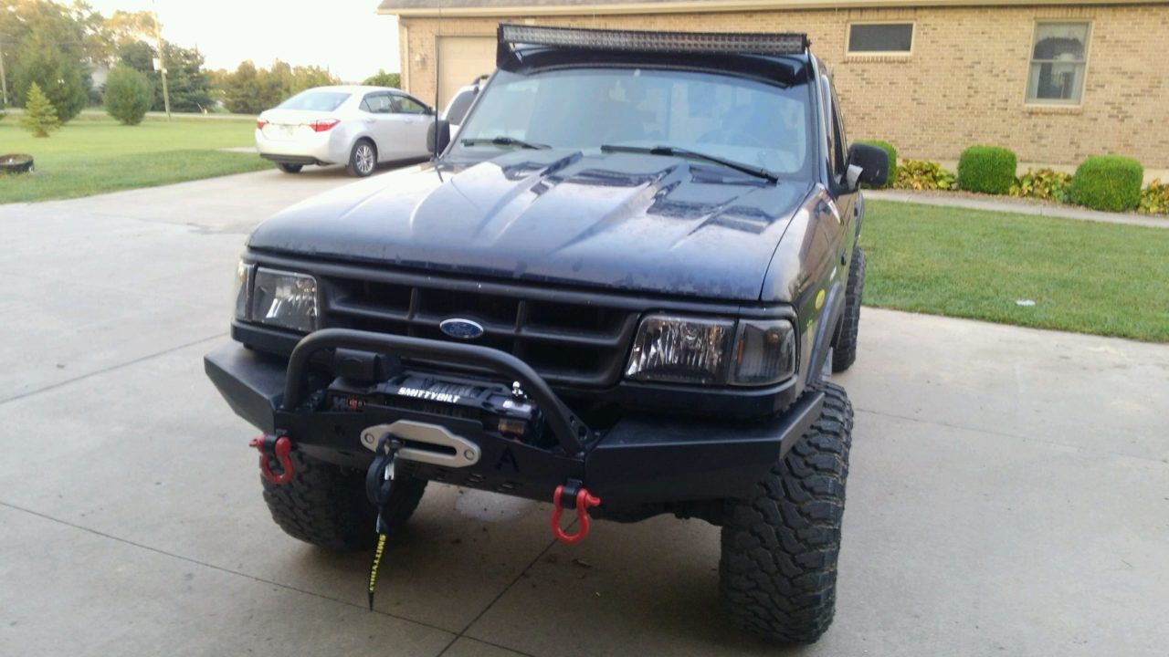 RLC Custom Winch Bumper Raw Steel For Ford Explorer Ranger 1st Gen – Front Mount