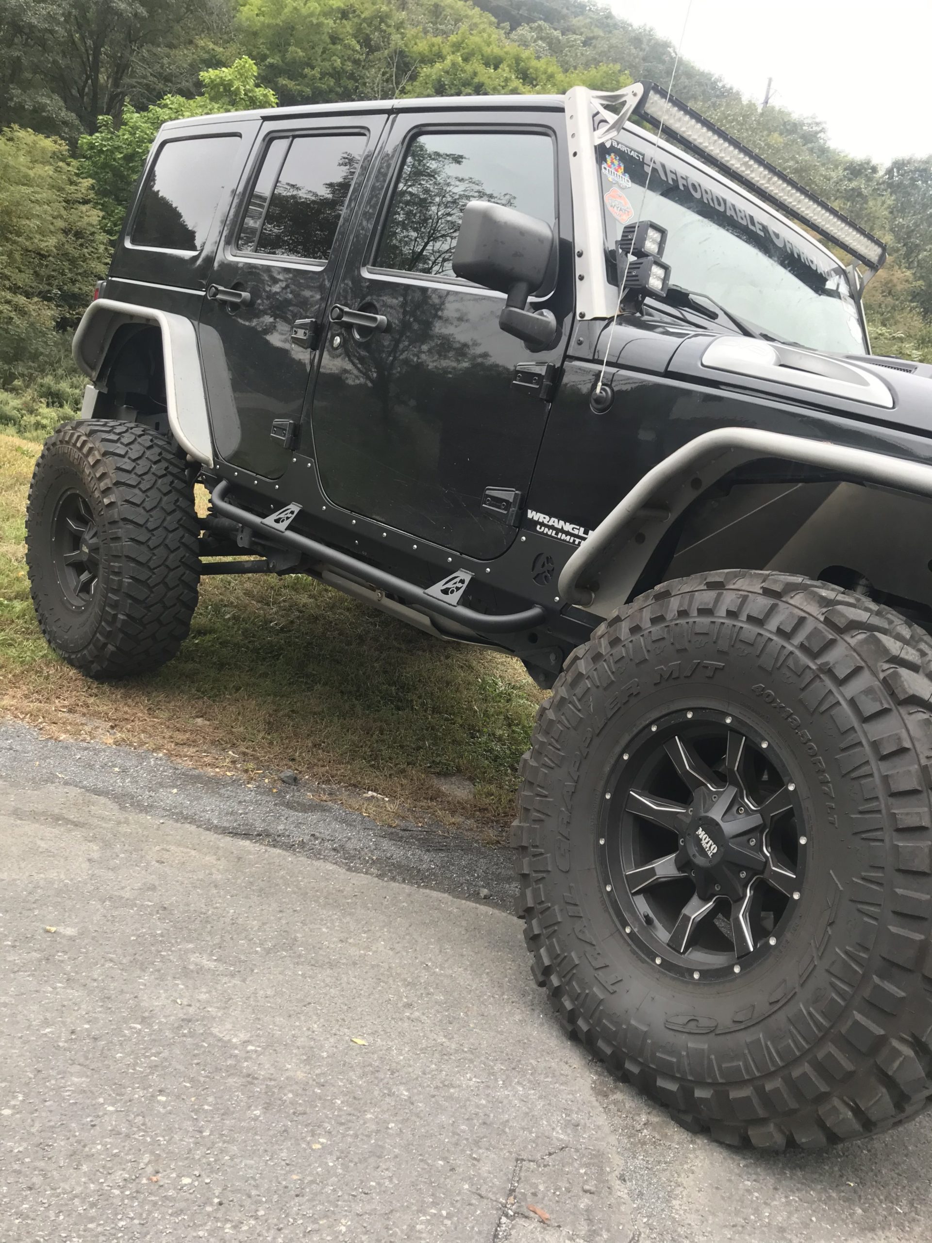 Jeep Wrangler JKU Body Armor With Sliders (07-18) - Affordable Offroad